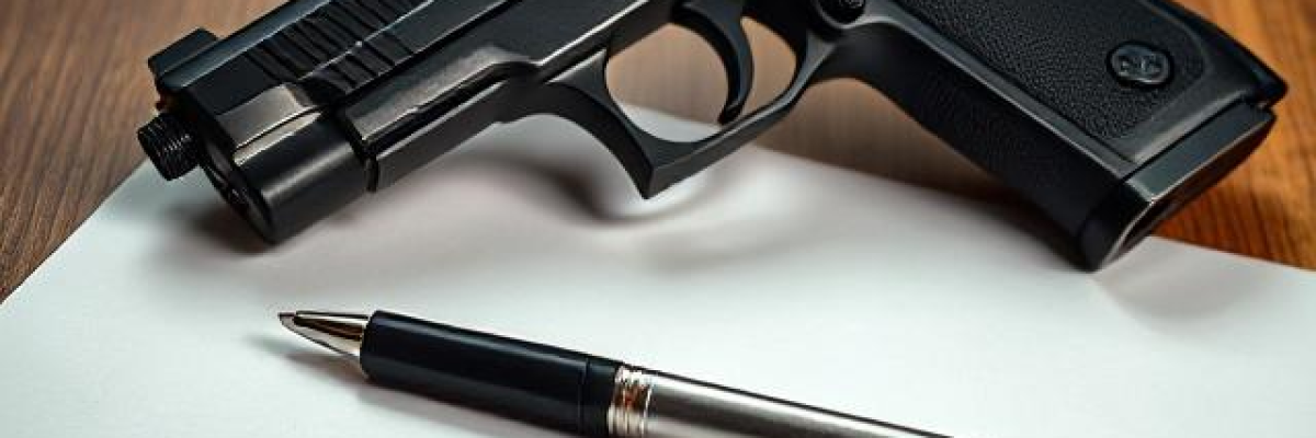 arma de fogo e documento